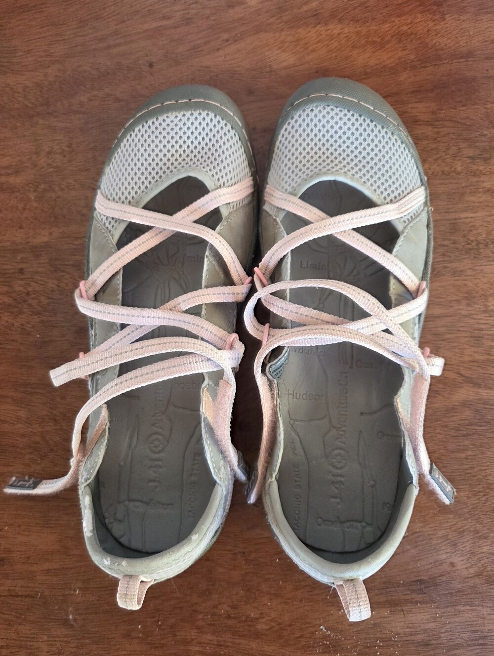 Jambu Gray and Pink Cross-Strap Sneaker Flats/ Water Shoes